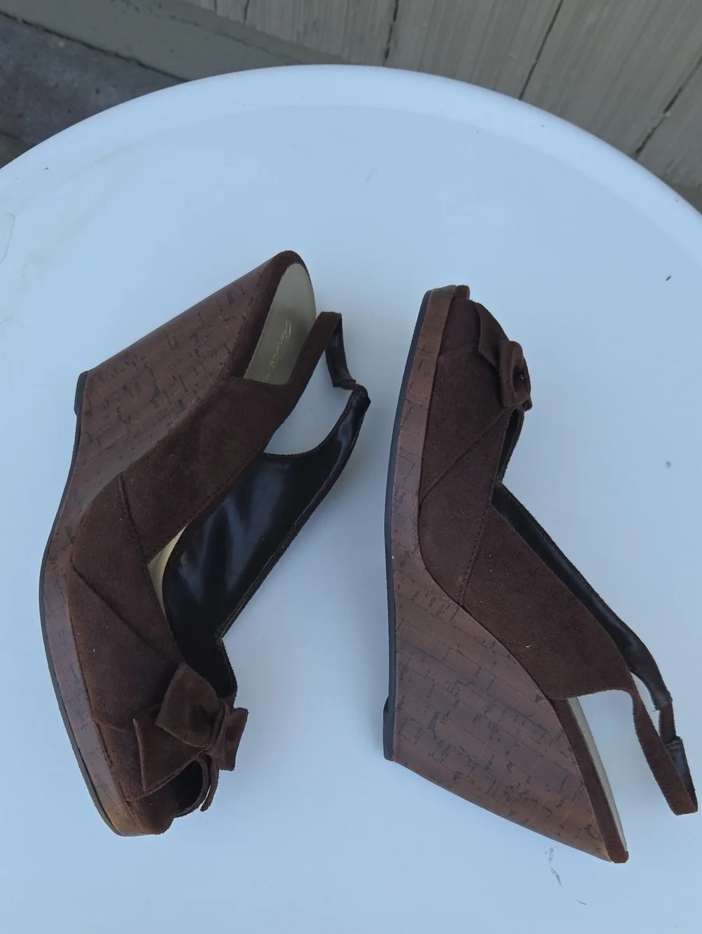 Charlotte Russo Brown Suede Wedges